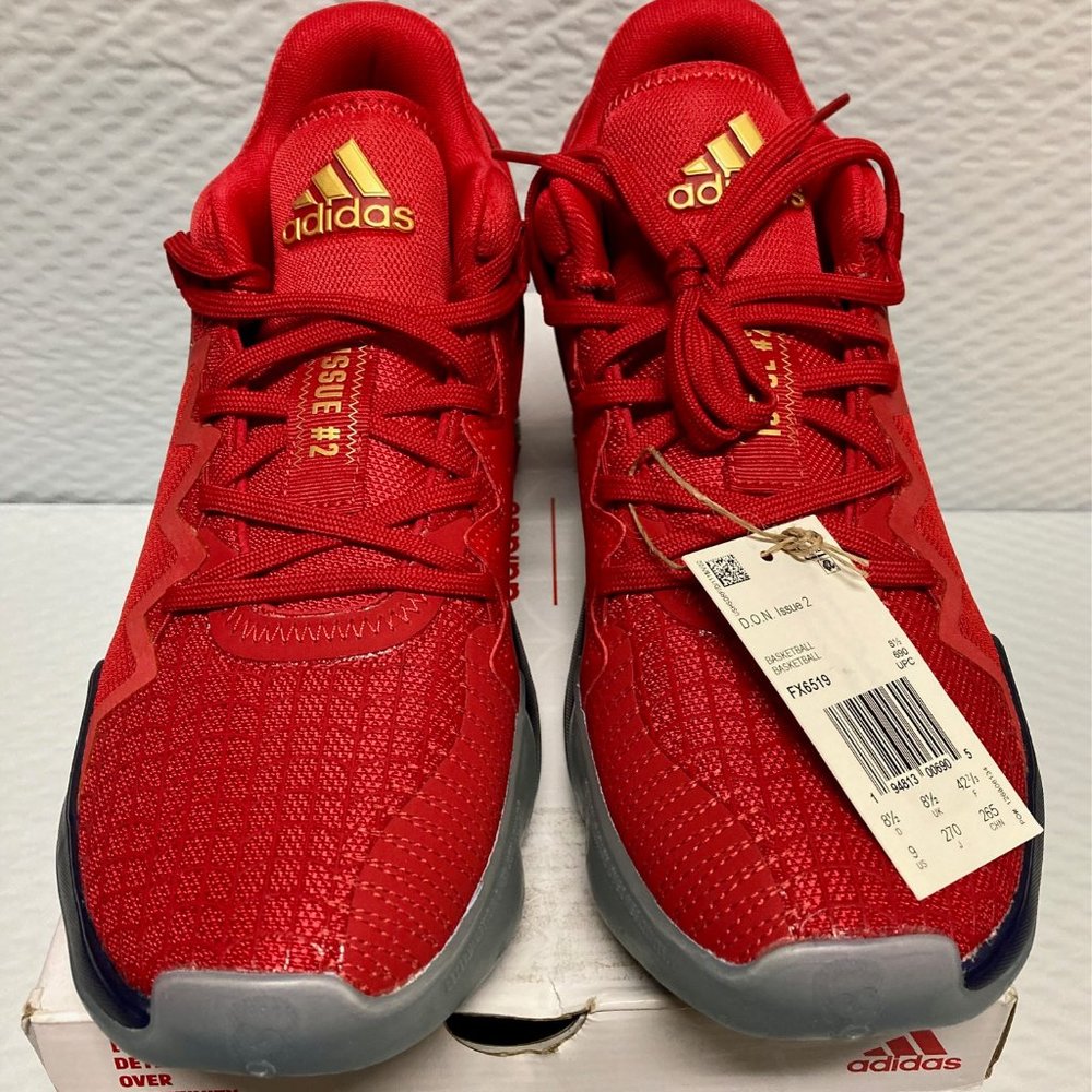 ADIDAS D.O.N. ISSUE 2 MARVEL SPIDER-MAN BASKETBALL SHOES Mens Size 9, Red-NIB!!